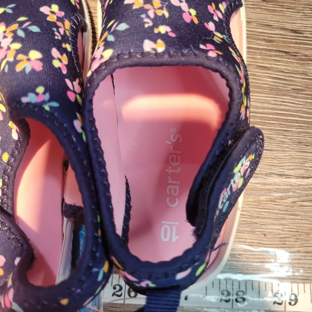 Carters NWT Navy Floral Shoes Salinas Size 10 Toddler‎